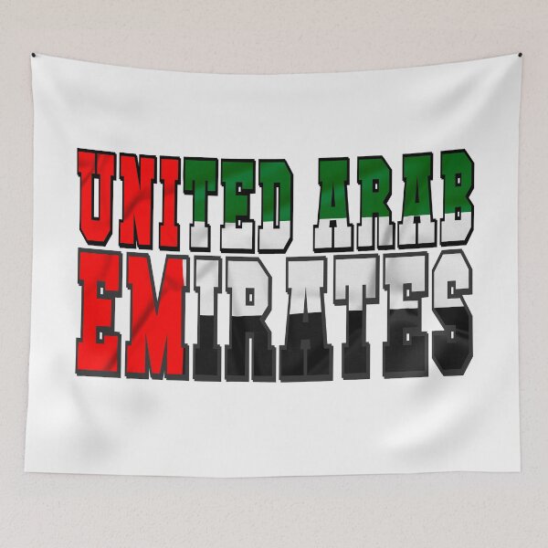 Item preview, United Arab Emirates Country Flag Typography designed and sold by TravelWish.