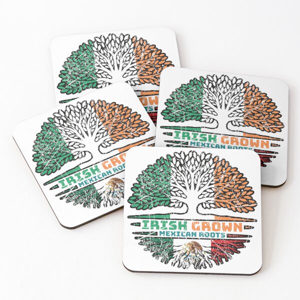 Item preview, Mexico Mexican Irish Ireland Tree Roots Flag designed and sold by FlagX.