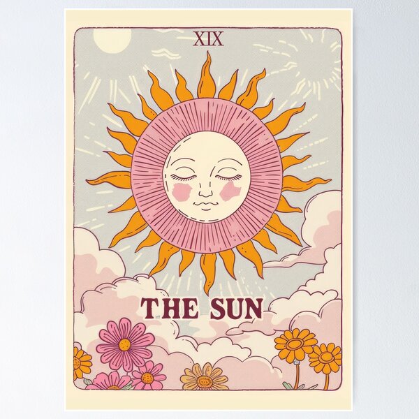 Item preview, The SUN RETRO Pastel Tarot Card designed and sold by GulDesignCo.