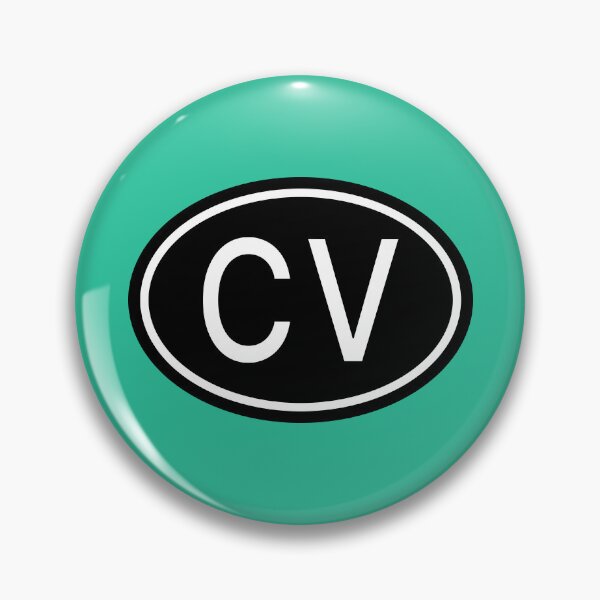 Item preview, CV Initials Monogram Oval White Letters designed and sold by Jeallan Designs.