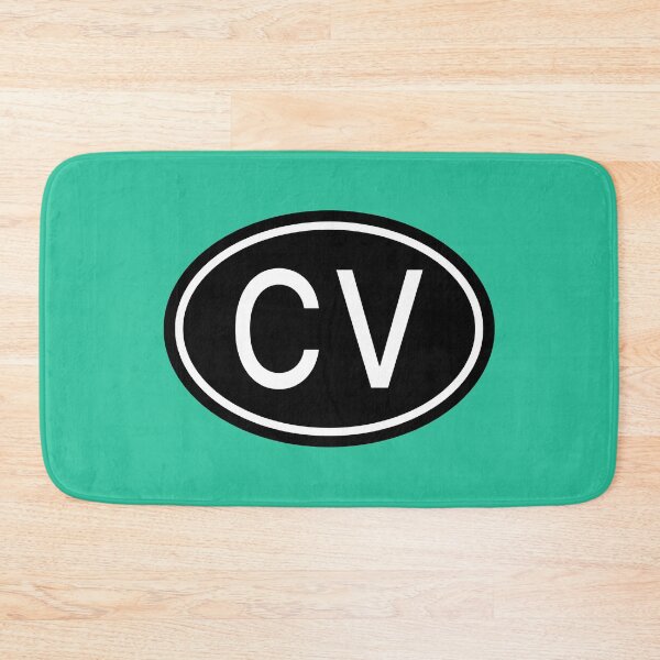 Item preview, CV Initials Monogram Oval White Letters designed and sold by Jeallan Designs.