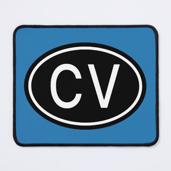Item preview, CV Initials Monogram Oval White Letters designed and sold by Jeallan Designs.