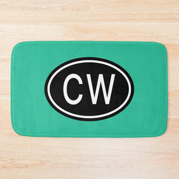 Item preview, CW Initials Monogram Oval White Letters designed and sold by Jeallan Designs.