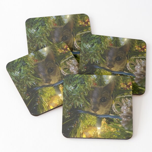 Item preview, Cat loves Christmas tree designed and sold by LinnJames0920.