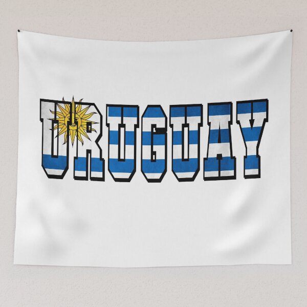 Item preview, Uruguay Country Flag Typography designed and sold by TravelWish.