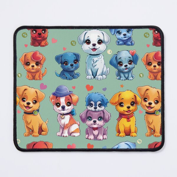 Item preview, Puppy Dog's Stickers and rainbow color, Small Heart, small butterfly, multi colored leaves, yellow puppy, Blue puppy, Rad puppy, The puppy has bright, adorable eyes. designed and sold by CHOKCHAIVONGDEE.
