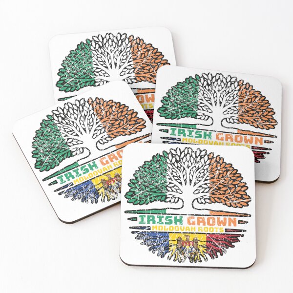 Item preview, Moldova Moldovan Irish Ireland Tree Roots Flag designed and sold by FlagX.