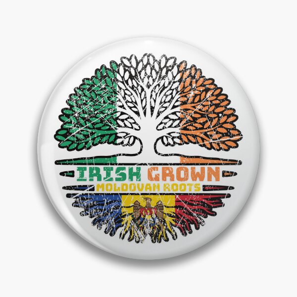 Item preview, Moldova Moldovan Irish Ireland Tree Roots Flag designed and sold by FlagX.