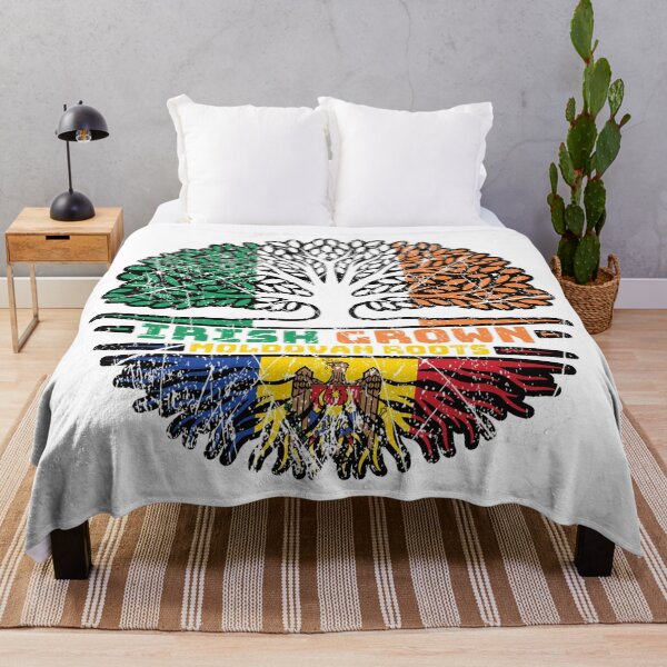 Item preview, Moldova Moldovan Irish Ireland Tree Roots Flag designed and sold by FlagX.