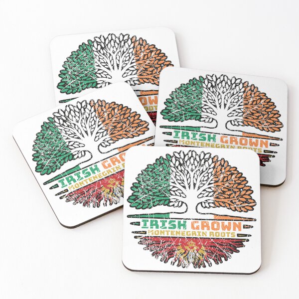 Item preview, Montenegro Montenegrin Irish Ireland Tree Roots Flag designed and sold by FlagX.