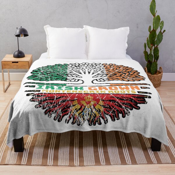 Item preview, Montenegro Montenegrin Irish Ireland Tree Roots Flag designed and sold by FlagX.