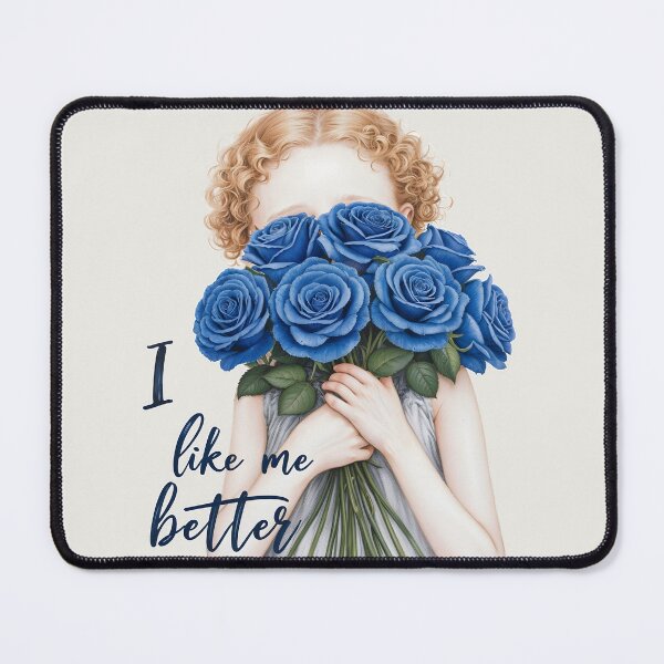 Item preview, I Like Me Better - Girl with Rose Bouquet designed and sold by pixelated_echoes.