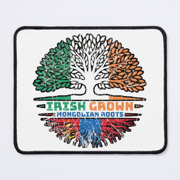 Item preview, Mongolia Mongolian Irish Ireland Tree Roots Flag designed and sold by FlagX.