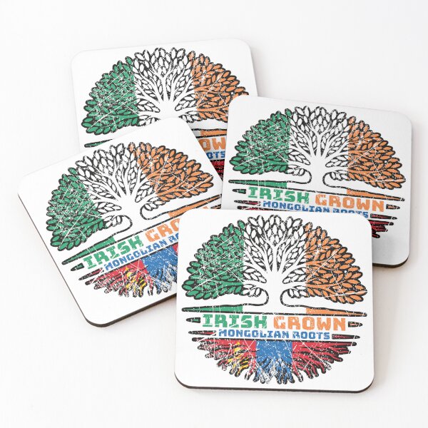 Item preview, Mongolia Mongolian Irish Ireland Tree Roots Flag designed and sold by FlagX.