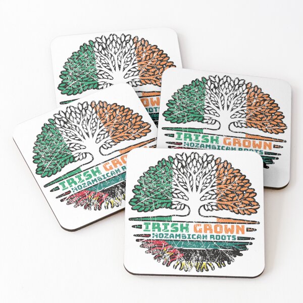 Item preview, Mozambique Mozambican Irish Ireland Tree Roots Flag designed and sold by FlagX.