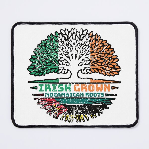 Item preview, Mozambique Mozambican Irish Ireland Tree Roots Flag designed and sold by FlagX.
