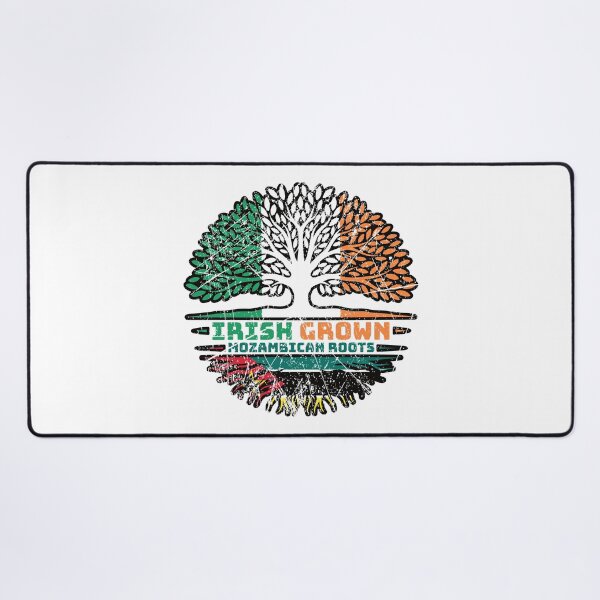 Item preview, Mozambique Mozambican Irish Ireland Tree Roots Flag designed and sold by FlagX.