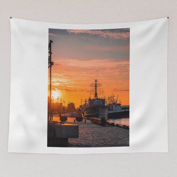 Item preview, Sunset at the harbot designed and sold by LiguxKon.