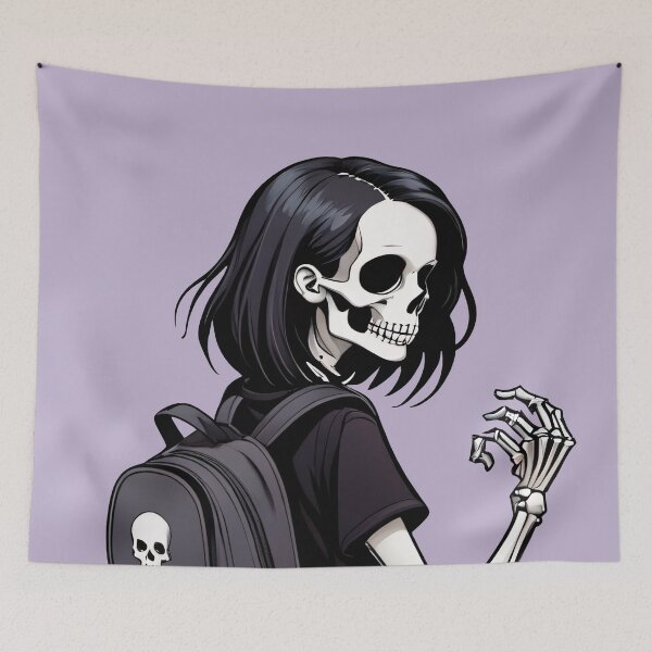 Item preview, Skeleton Student Girl With Backpack designed and sold by MadnessEnvelope.