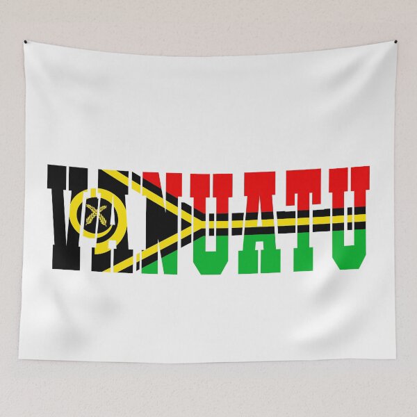 Item preview, Vanuatu Country Flag Typography designed and sold by TravelWish.