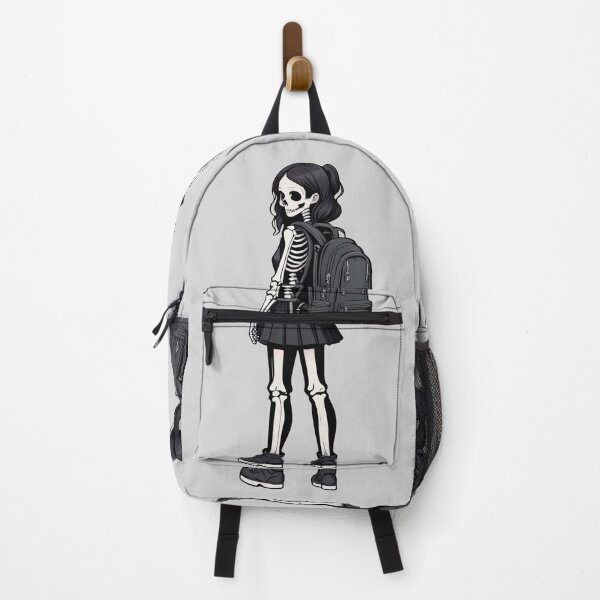 Item preview, Skeleton Girl With Backpack Back to School designed and sold by MadnessEnvelope.