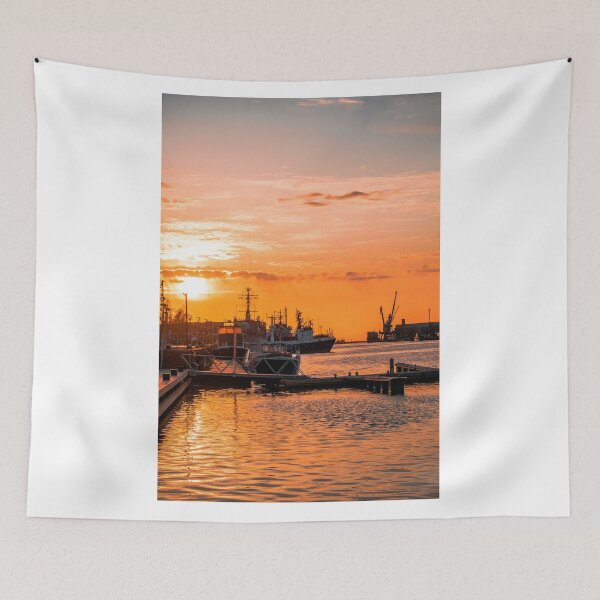 Item preview, Sunset sky at harbor designed and sold by LiguxKon.