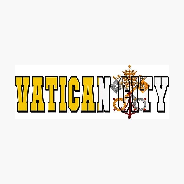 Item preview, Vatican City Country Flag Typography designed and sold by TravelWish.