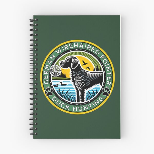 Item preview, German Wirehaired Pointer Duck Hunting Emblem designed and sold by SportyAndArtful.