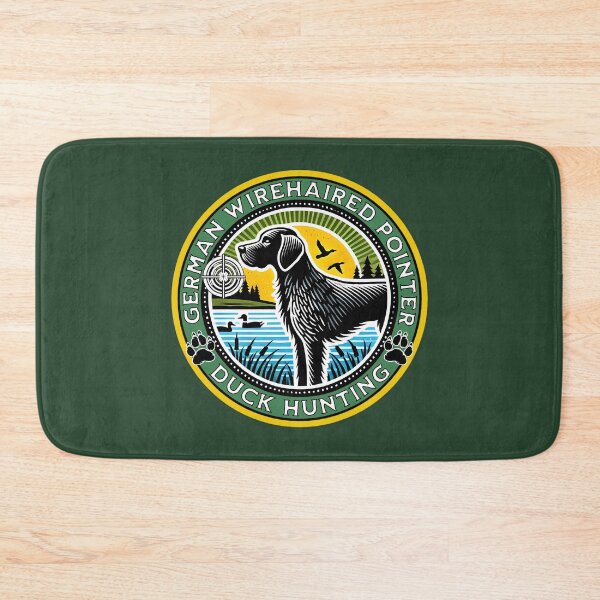 Item preview, German Wirehaired Pointer Duck Hunting Emblem designed and sold by SportyAndArtful.