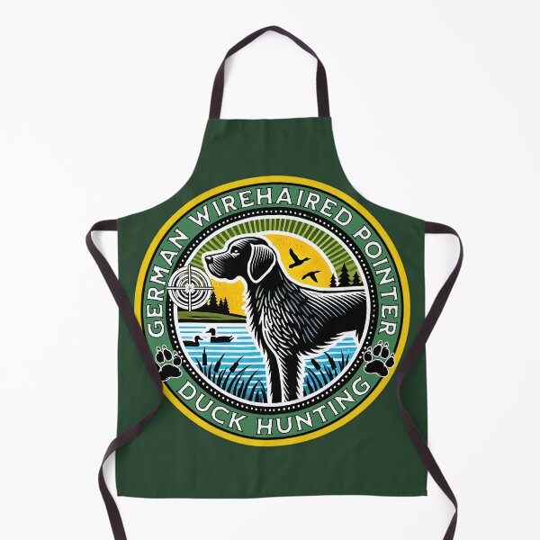 Item preview, German Wirehaired Pointer Duck Hunting Emblem designed and sold by SportyAndArtful.