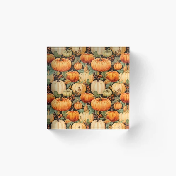 Spooky Pumpkin Designs for Halloween — Acrylic Block by BiMood