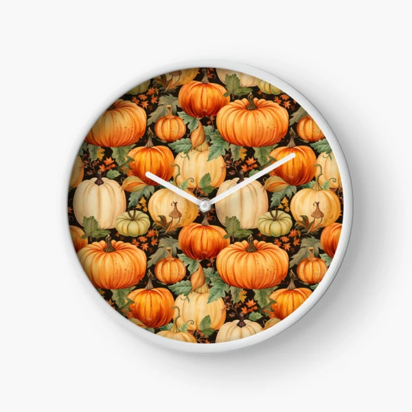 Spooky Pumpkin Designs for Halloween — Clock by BiMood