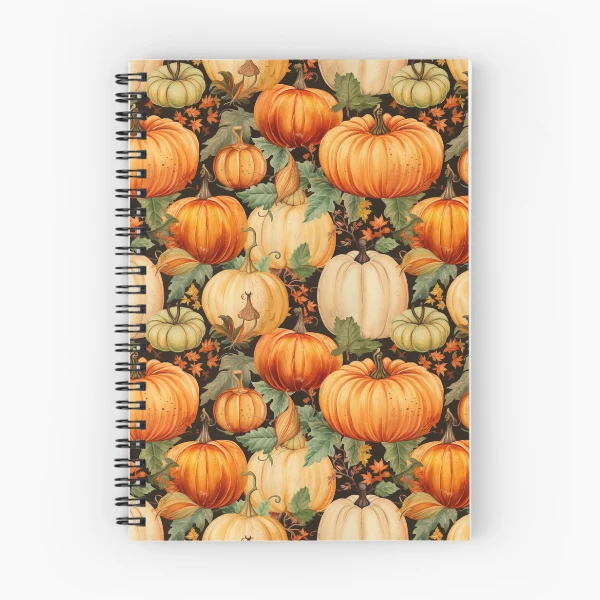Spooky Pumpkin Designs for Halloween — Spiral Notebook by BiMood