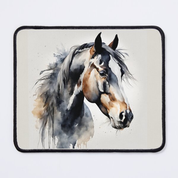 Item preview, Bay Pinto Horse  - Watercolor designed and sold by Fat Pony.