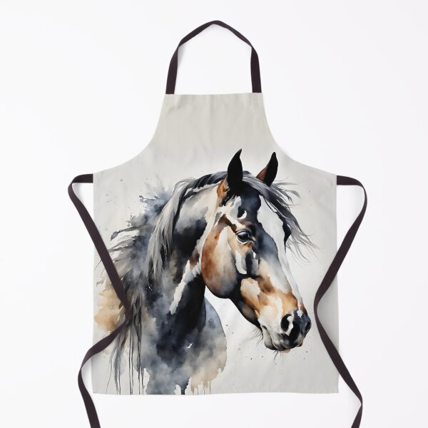 Item preview, Bay Pinto Horse - Watercolor designed and sold by Fat Pony.
