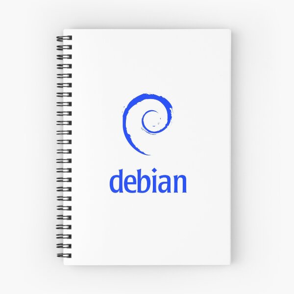 Item preview, Debian Blue Word/Text Official Logo Spiral Hoodie designed and sold by Rainwater Merch.