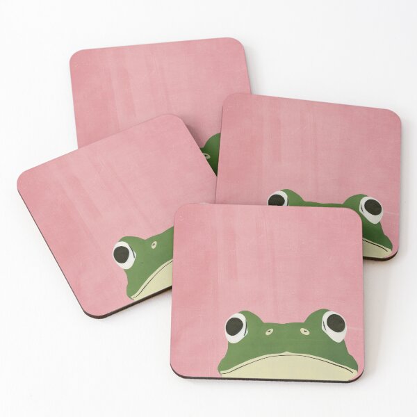 Item preview, Minimalist Japanese Woodcut Frog on Pastel Pink designed and sold by GulDesignCo.