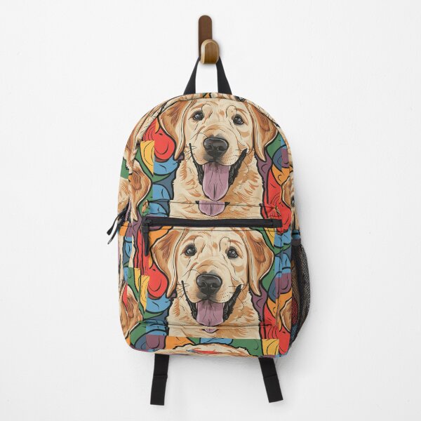 Item preview, Funny Cool Artsy Yellow Lab Dog Face Print Abstract Art designed and sold by Nature's Fancy.