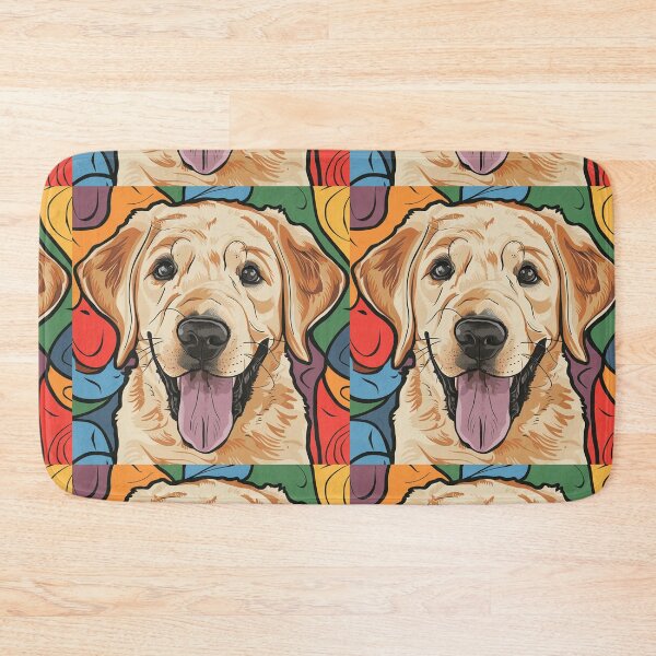 Item preview, Funny Cool Artsy Yellow Lab Dog Face Print Abstract Art designed and sold by Nature's Fancy.