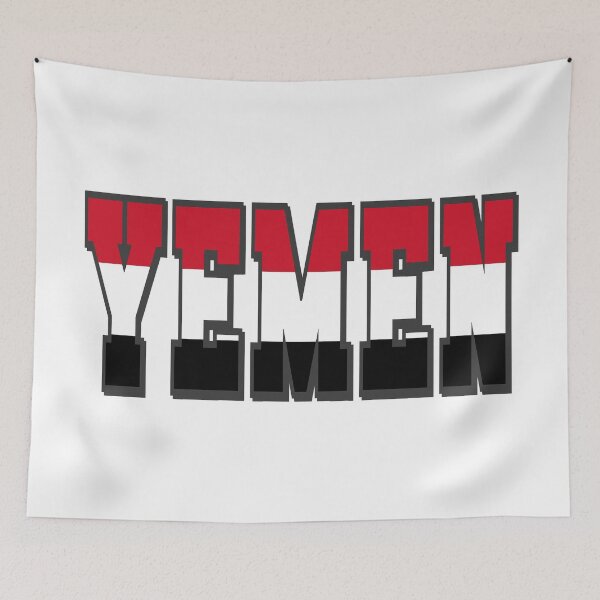 Item preview, Yemen Country Flag Typography designed and sold by TravelWish.