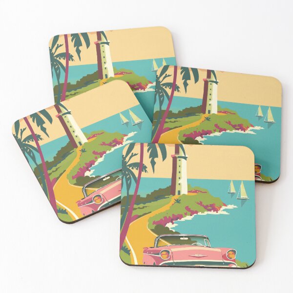 Item preview, Retro Lighthouse Scenery Vector Art designed and sold by GulDesignCo.