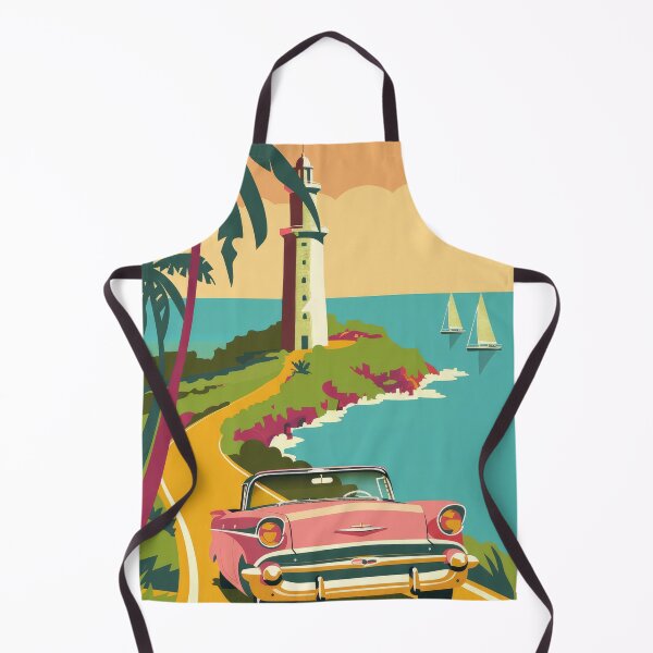 Item preview, Retro Lighthouse Scenery Vector Art designed and sold by GulDesignCo.