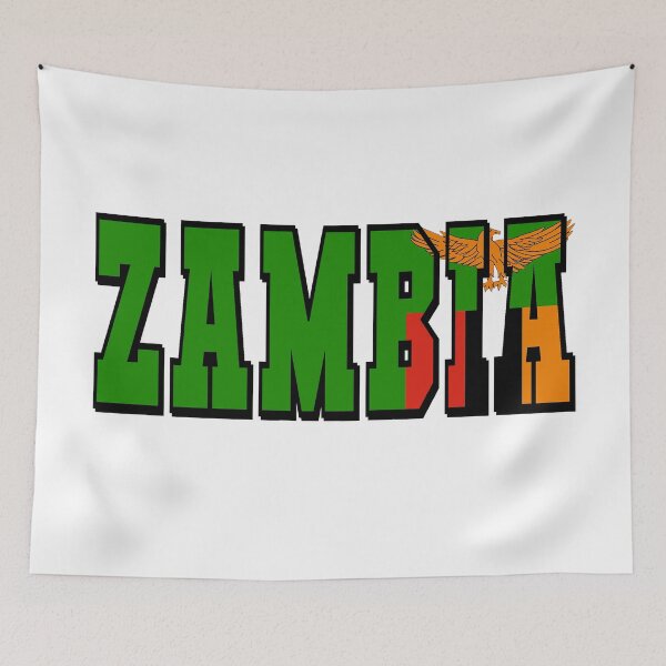 Item preview, Zambia Country Flag Typography designed and sold by TravelWish.