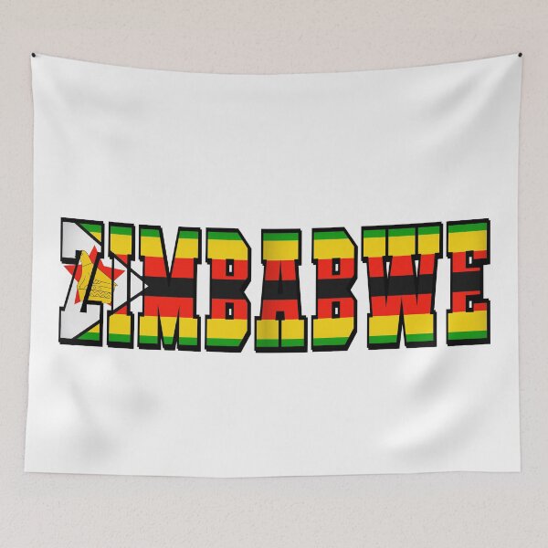 Item preview, Zimbabwe Country Flag Typography designed and sold by TravelWish.