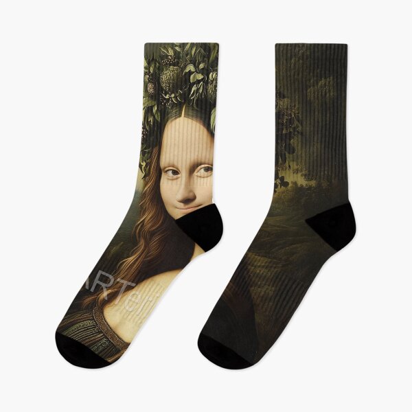 Item preview, portrait of Mona wearing a wreath designed and sold by AI-ARTeria.