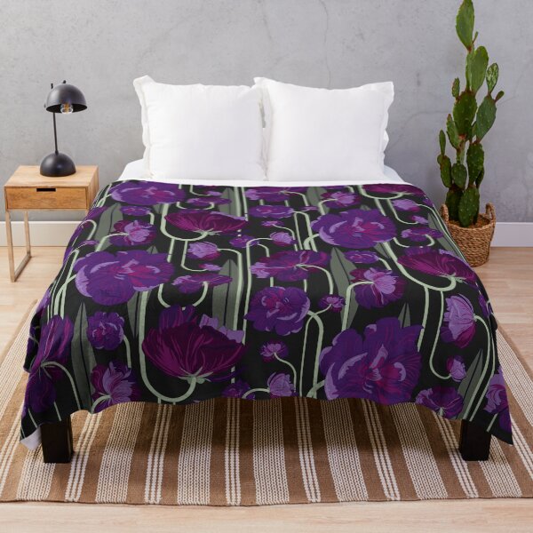 Item preview, dark purple double tulips designed and sold by kobyakov.