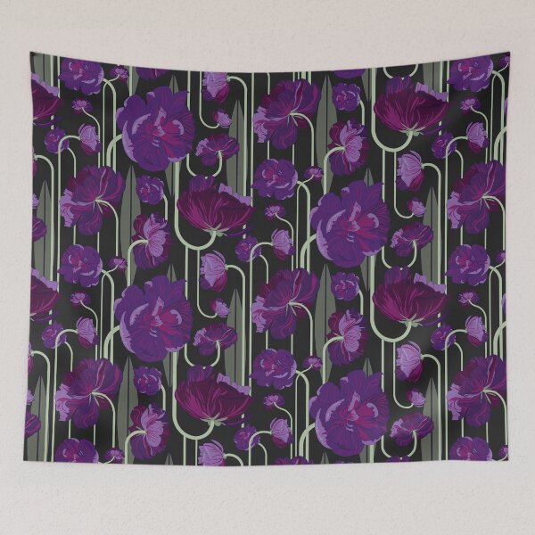 Item preview, dark purple double tulips designed and sold by kobyakov.