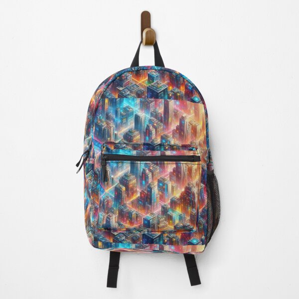 Item preview, Spectacular Colorful City Pattern  designed and sold by DigiDreamyArt.