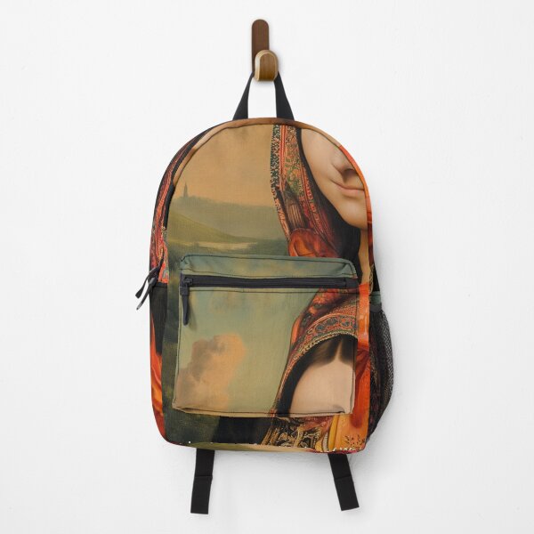 Item preview, Mona Lisa in Ukrainian Headscarf designed and sold by AI-ARTeria.