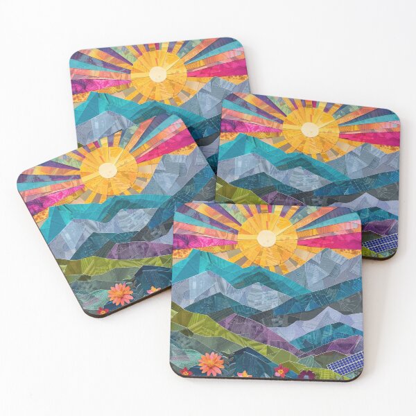 Item preview, Colorful Sunset Scenery Collage Paper Art designed and sold by GulDesignCo.